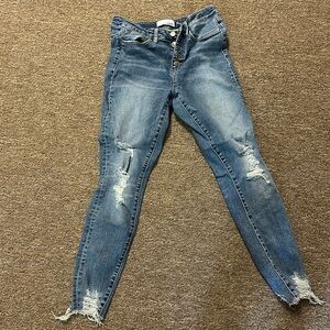 Button up skinny jeans